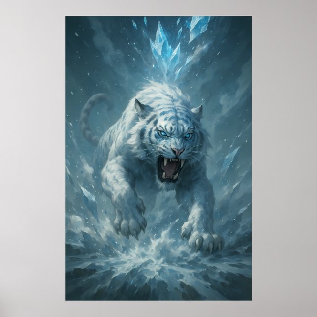 Poster Frost White Tiger – Emperor of the Frozen Realm –  (Devant)