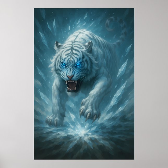 Poster Frost White Tiger – Emperor of the Frozen Realm –  (Devant)