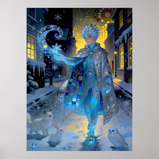 Poster Frostmaker of a Moonlit Street – A Winter Portrait (Devant)