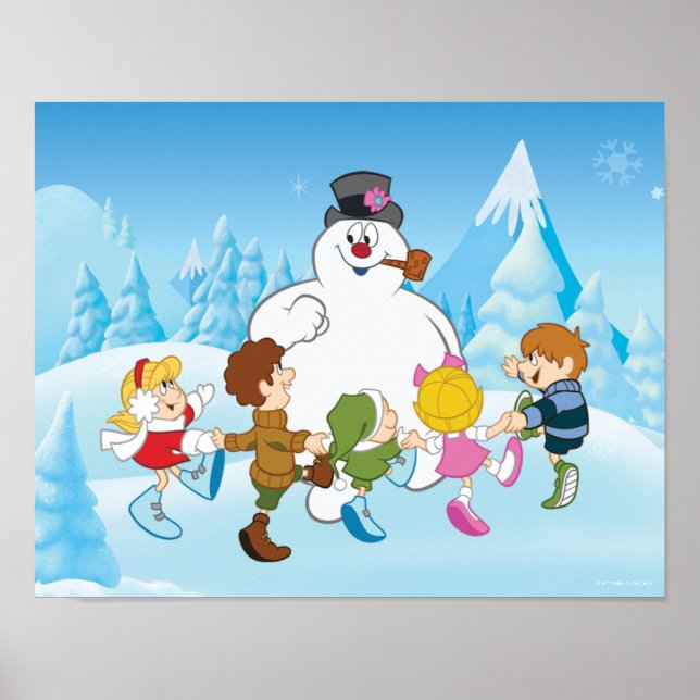 Poster Frosty Snowman™ hiver (Devant)