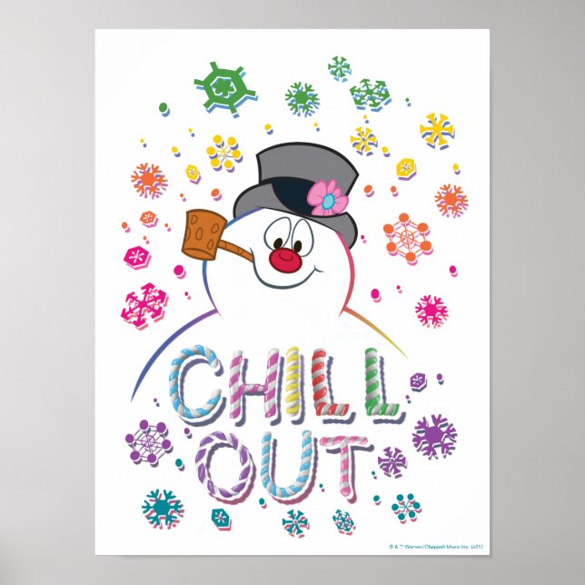 Poster Frosty the Snowman™ | Couleurs arc-en-ciel "Refroi (Devant)