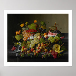Poster Fruit abondant, 1858 (huile sur la toile)