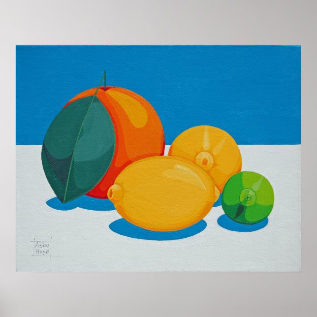 Poster Fruit aux agrumes (Devant)