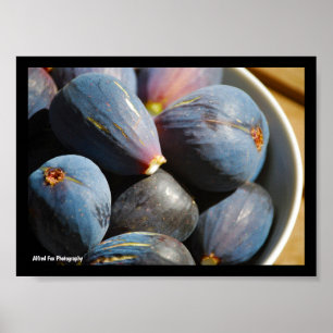 Poster Fruit de figue violette dans un bol