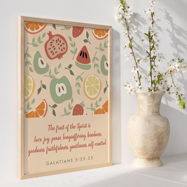 Poster Fruit de l'Esprit Écriture Abstraite (Créateur téléchargé)