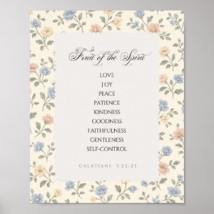 Poster Fruit de l'Esprit Galates 5:22–23 Verset biblique