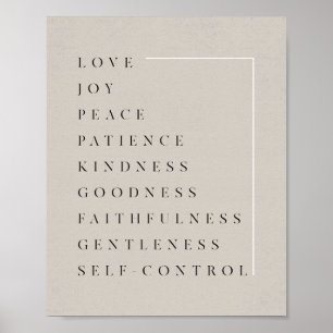Poster Fruit de l'Esprit Saint - Galates 5:22-23 Bible