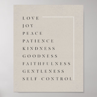 Poster Fruit de l'Esprit Saint - Galates 5:22-23 Bible