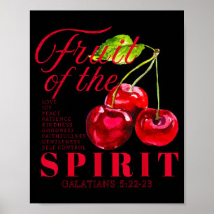Poster Fruit de l'Esprit Verset Biblique Religieux Chréti