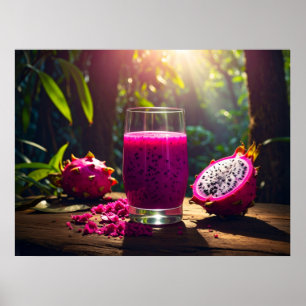 Poster FRUIT DU DRAGON (Pitahaya) - FRUITS EXOTIQUES