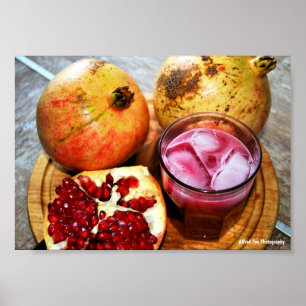 Poster Fruit et jus de grenade