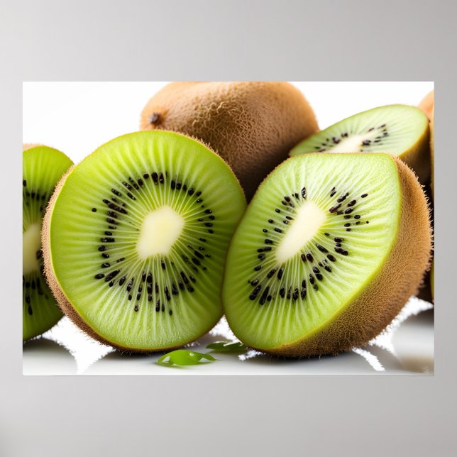 Poster Fruit kiwi vert (Devant)
