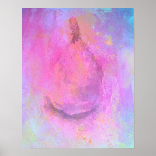 Poster Fruit Pur Abstrait Encore Vie En Rose (Devant)