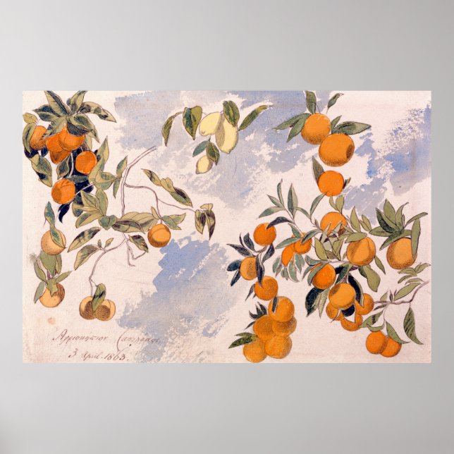 Poster Fruit Trees - Edward Lear (Devant)