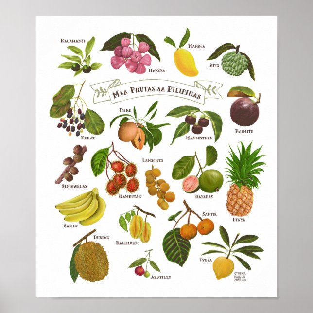 Poster Fruits aux Philippines (Devant)