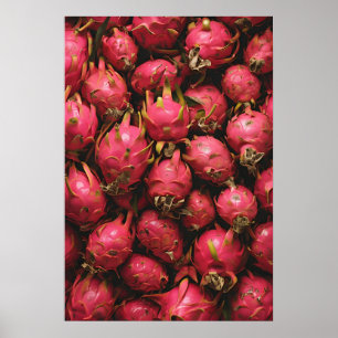 Poster Fruits de dragon exotiques dans un gros plan vibra