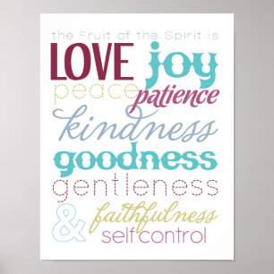 Poster Fruits de l'Esprit "canneberges"