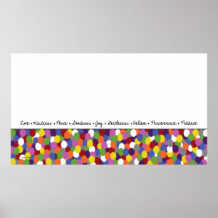 Poster Fruits de l'Esprit Points Art Imprimer