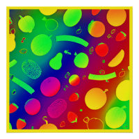 Fruits de Neon Vibrant coloré Art Motif