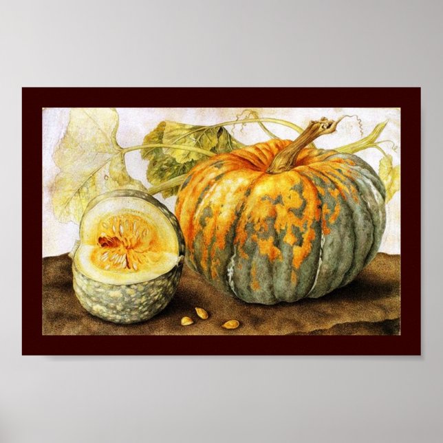 POSTER FRUITS DE SAISON / CITROUILLE (Devant)