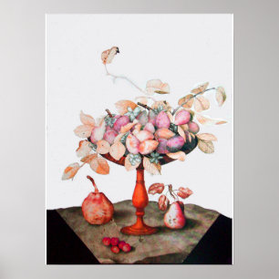 POSTER FRUITS DE SAISON / JASMINES ET PRUNES