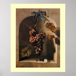 Poster FRUITS DE SAISON -PROSPÉRITÉ crème brun jaune
