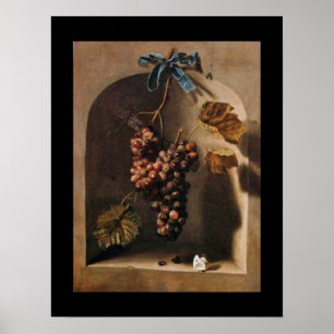 Poster FRUITS DE SAISON -PROSPÉRITÉ jaune brun noir