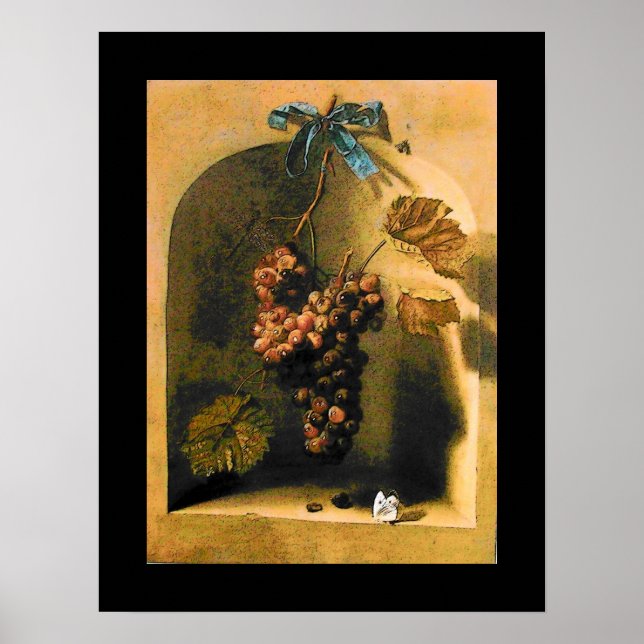 Poster FRUITS DE SAISON -PROSPÉRITÉ jaune brun noir (Devant)