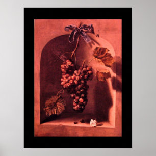 Poster FRUITS DE SAISON -PROSPÉRITÉ rose rouge violet