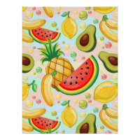 Fruits d'été frais Motif