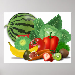 Poster Fruits et légumes
