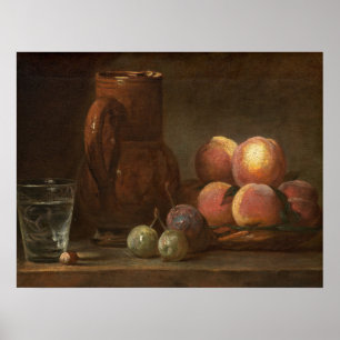 Poster Fruits, Jug & Verre - Jean-Siméon Chardin Beaux-Ar