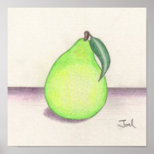 Poster FRUITY PEAR print (11"x11")