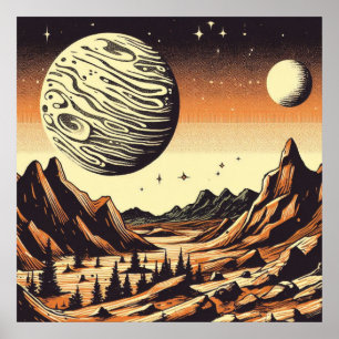 Poster FSF Mars Paysage Coupe de bois 1