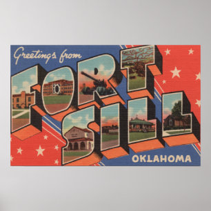 Poster Ft. Sill, Oklahoma - Scènes de grandes lettres