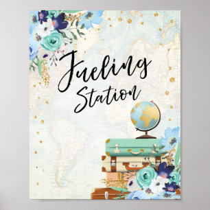 Poster Fueling Station Bar enseigne Travel Shower Miss to
