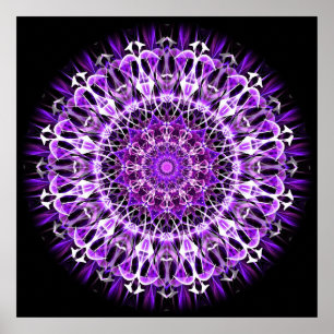 Poster Fuir le kaléidoscope violet