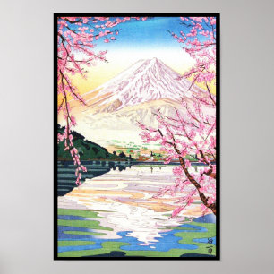 Poster Fuji de Kawaguchi Okada Koichi shin hanga japan