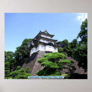 Poster Fujimi-yagura, Palais impérial, Tokyo, Japon