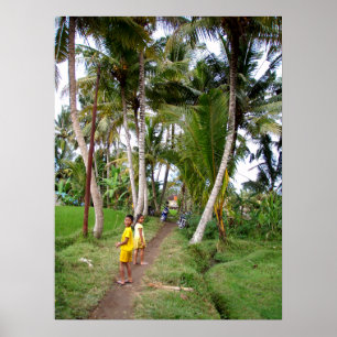 Poster full (18" x 24") Children Ubud Bali