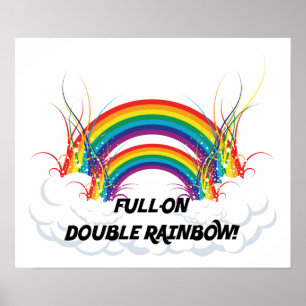 POSTER - FULL-ON DOUBLE RAINBOW