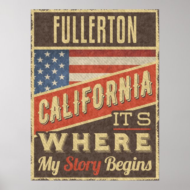 Poster Fullerton, Californie (Devant)
