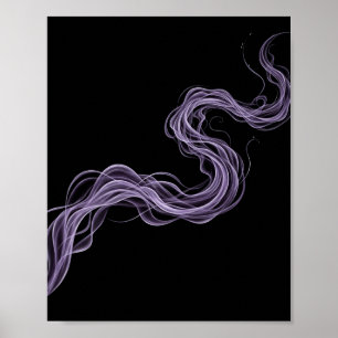 Poster Fumée Abstraite violette - Mur d'art éthéré