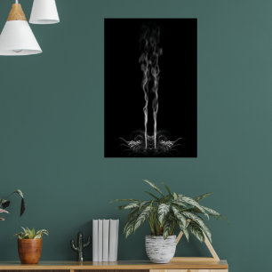Poster Fumée de dragon noir