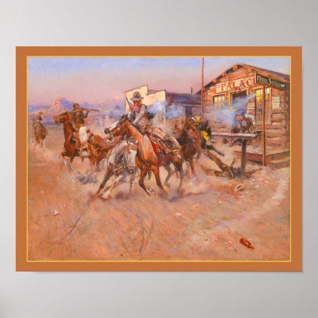Poster "Fumée d'un vieux cowboy West de 45 pouces (Devant)