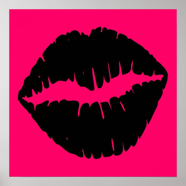 Poster Fumée rose et noire (Devant)