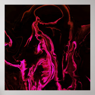 Poster Fumée rouge foncé obsédante d'un amour lointain su
