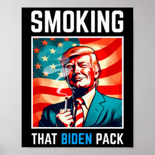 Poster Fumer ce pack de Biden - Trump 2024