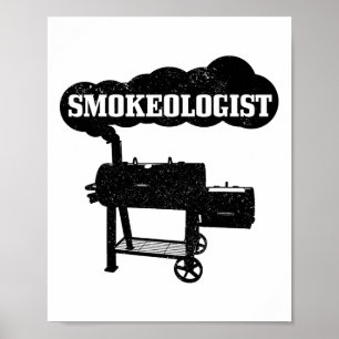 Poster Fumeur Bbq Grilling Chef Fumeur Funny Byrbec