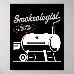 Poster Fumeur Bbq Papa Fumeur Fumeur Viande Fumeur Rbe
